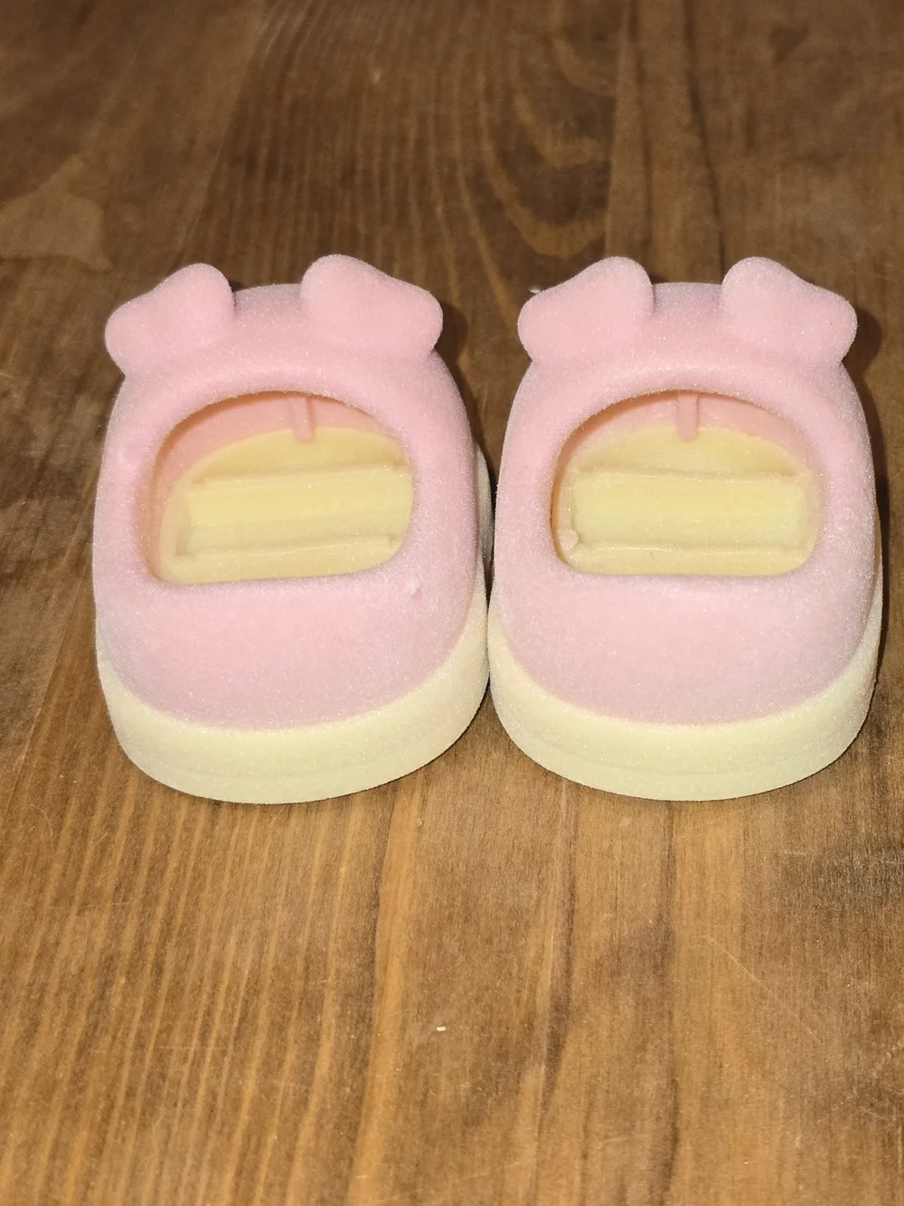 POP MART Baby Three 400% Baby Piggy Flocked Plush Pink Shoes Yellow Soles